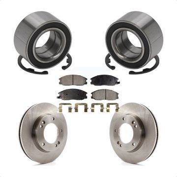 Front Wheel Bearing Disc Brake Rotors And Ceramic Pads Kit For 2007-2009 Kia Sorento KBB-100347