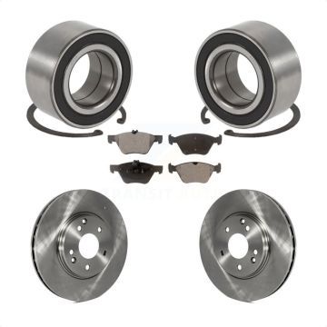 Front Wheel Bearing Disc Brake Rotors And Ceramic Pads Kit For Mercedes-Benz E320 KBB-100349