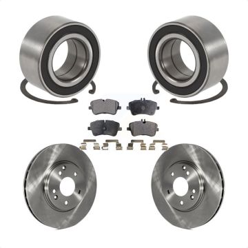 Front Wheel Bearing Disc Brake Rotor & Pads Kit For Mercedes-Benz C280 C240 C320 C350 AWD KBB-100350