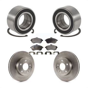Front Wheel Bearing Disc Brake Rotors And Ceramic Pads Kit For Mercedes-Benz C250 AWD KBB-100351