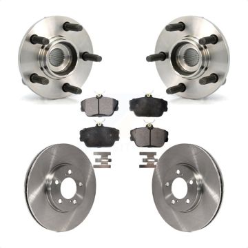 Front Hub Bearing Brake Rotor & Pad Kit For Ford Taurus Lincoln Continental Mercury Sable KBB-100406