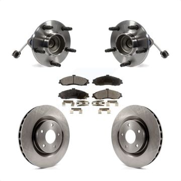 Front Hub Bearing Assembly Disc Brake Rotor & Pad Kit For Chevrolet Corvette Cadillac XLR KBB-100439