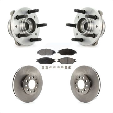 Front Hub Bearing Assembly Disc Brake Rotors And Pads Kit For 1999-2003 Ford Windstar KBB-100441