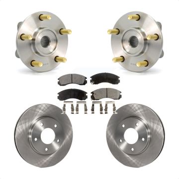 Front Hub Bearing Assembly Disc Brake Rotor And Pads Kit For 2000 Mitsubishi Eclipse 3.0L KBB-100442
