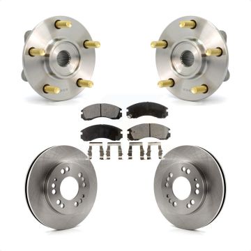 Front Hub Bearing Assembly Disc Brake Rotor And Ceramic Pads Kit For 1998 Eagle Talon AWD KBB-100444