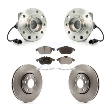 Front Hub Bearing Disc Brake Rotor & Pad Kit For Saab 9-3 With 302mm Diameter KBB-100472