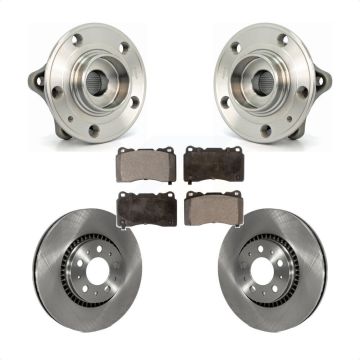 Front Hub Bearing Brake Rotor Pad Kit For 05-07 Volvo V70 With 305mm Diameter KBB-100482
