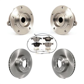 Front Hub Bearing Assembly Disc Brake Rotors And Ceramic Pads Kit For BMW 530i 525i 528i KBB-100498
