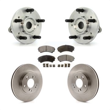 Front Hub Bearing Assembly Disc Brake Rotors And Ceramic Pads Kit For Mitsubishi Endeavor KBB-100512