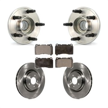 Front Hub Bearing Assembly Disc Brake Rotors And Ceramic Pads Kit For Ford Mustang KBB-100525