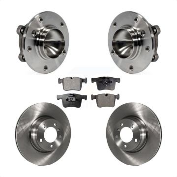Front Hub Bearing Brake Rotor & Pad Kit For 2012 BMW 328i With 330mm Diameter KBB-100569