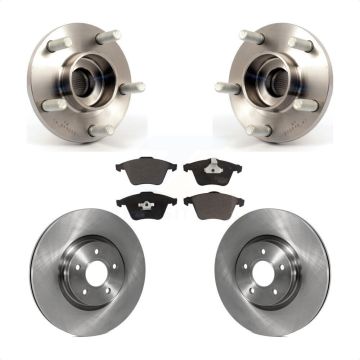 Front Hub Bearing Assembly Disc Brake Rotors And Ceramic Pads Kit For Volvo S40 V50 C70 KBB-100571