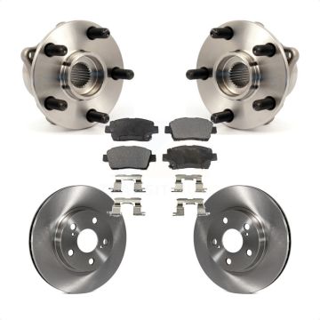 Front Hub Bearing Assembly Disc Brake Rotors And Pads Kit For 2004-2009 Toyota Prius KBB-100589