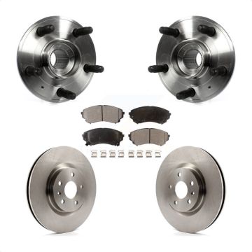 Front Hub Bearing Brake Rotor & Pads Kit For Cadillac CTS With 345mm Diameter KBB-100619