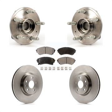 Front Hub Bearing Assembly Disc Brake Rotors And Ceramic Pads Kit For Cadillac CTS KBB-100624