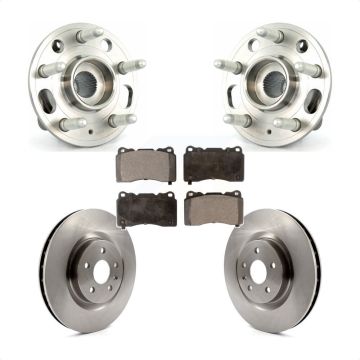 Front Hub Bearing Disc Brake Rotor Pad Kit For 2012-2013 Buick Regal With Brembo Calipers KBB-100641