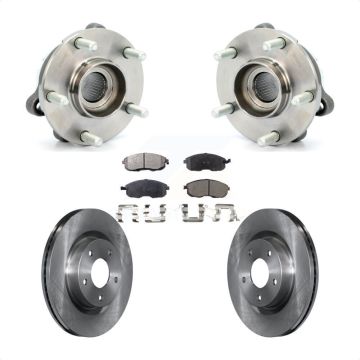 Front Hub Bearing Assembly Disc Brake Rotors And Ceramic Pads Kit For Nissan Altima KBB-100652