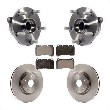Front Hub Bearing Assembly Disc Brake Rotors And Pads Kit For Subaru Impreza WRX STI KBB-100664