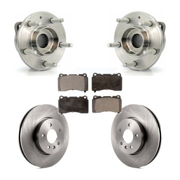 Front Hub Bearing Assembly Disc Brake Rotors And Ceramic Pads Kit For Cadillac ATS KBB-100686