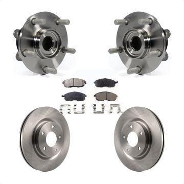 Front Hub Bearing Assembly Disc Brake Rotors And Ceramic Pads Kit For Nissan Juke KBB-100719