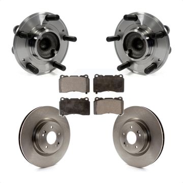 Front Hub Bearing Assembly Disc Brake Rotor And Ceramic Pad Kit For Hyundai Genesis Coupe KBB-100724
