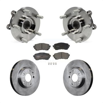 Front Hub Bearing Assembly Disc Brake Rotors And Ceramic Pads Kit For Mazda 6 KBB-100728