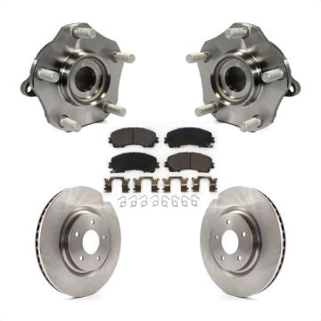 Front Hub Bearing Assembly Disc Brake Rotors And Ceramic Pads Kit For Nissan Rogue KBB-100740