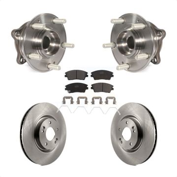 Front Hub Bearing Assembly Disc Brake Rotors And Ceramic Pads Kit For Kia Sportage KBB-100755