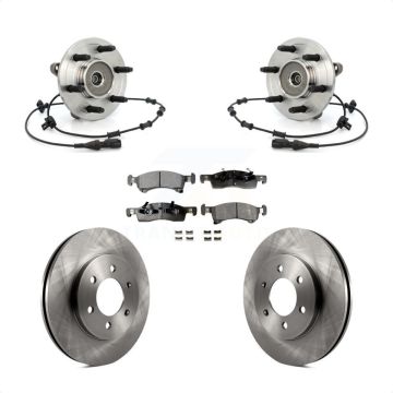 Front Hub Bearing Assembly Disc Brake Rotor Pad Kit For Ford Expedition Lincoln Navigator KBB-100810