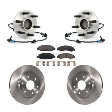 Front Hub Bearing Brake Rotor And Pad Kit For Chevrolet GMC Silverado 1500 Sierra Express KBB-100820