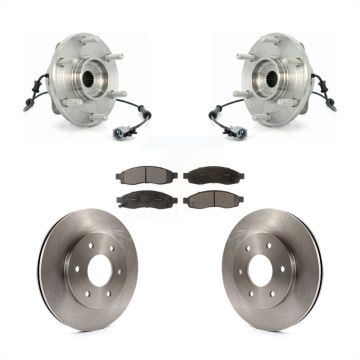 Front Hub Bearing Brake Rotor & Pads Kit For Nissan TITAN Pathfinder Armada INFINITI QX56 KBB-100840