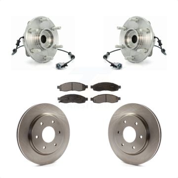 Front Hub Bearing Assembly Disc Brake Rotor Pad Kit For Nissan TITAN INFINITI QX56 Armada KBB-100842