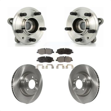 Front Hub Bearing Assembly Disc Brake Rotors And Pads Kit For Land Rover LR3 Range Sport KBB-100846