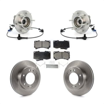 Front Hub Bearing Assembly Disc Brake Rotors And Ceramic Pads Kit For 2006-2008 Hummer H3 KBB-100872