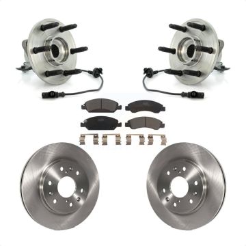 Front Hub Bearing Brake Rotor & Pad Kit For Chevrolet GMC Sierra 1500 Silverado Avalanche KBB-100880