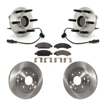 Front Hub Bearing Brake Rotor & Pad Kit For Chevrolet GMC Sierra 1500 Silverado Avalanche KBB-100885