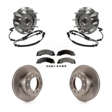 Front Hub Bearing Assembly Disc Brake Rotors And Ceramic Pads Kit For Ram Dodge 4500 5500 KBB-100890