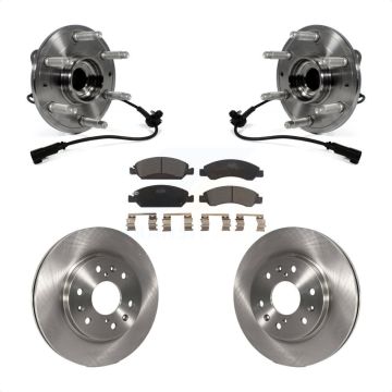 Front Hub Bearing Brake Rotor Pad Kit For GMC Sierra 1500 Chevrolet Silverado Cadillac XL KBB-100933