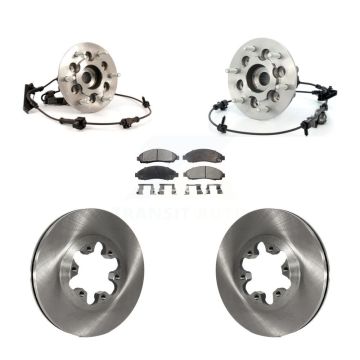 Front Hub Bearing Brake Rotor Pad Kit For Chevrolet Colorado GMC Canyon Isuzu i-350 i-370 KBB-100967