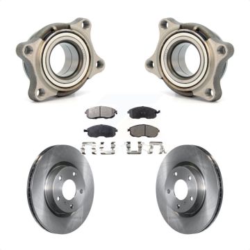 Front Wheel Bearing Assembly Brake Rotor Pad Kit For 2005 INFINITI G35 AWD Module KBB-100972