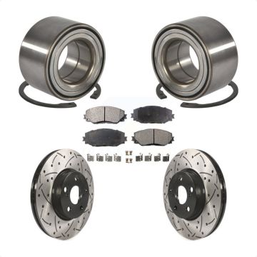 Front Wheel Bearing Drill Slot Brake Rotor Pad Kit For Toyota Corolla Matrix Pontiac Vibe KBB-100995