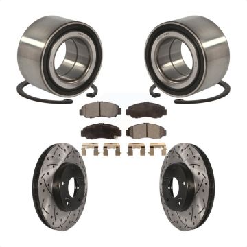 Front Wheel Bearing Drill Slot Brake Rotor Pad Kit For 2006-2010 Honda Civic GX with 1.8L KBB-101011