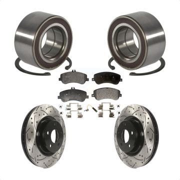 Front Bearing Coated Drilled Slotted Brake Rotor Pads Kit For Mercedes-Benz GLK350 GLK250 KBB-101043