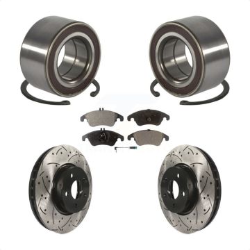 Front Bearing Drilled Slot Brake Rotor Pad Kit For Mercedes-Benz C300 E350 C350 E400 E250 KBB-101045