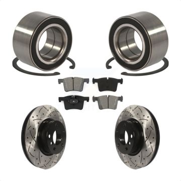 Front Wheel Bearing Coated Drilled Slotted Disc Brake Rotor Pads Kit For 2011-2012 BMW X3 KBB-101099
