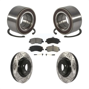 Front Bearing Coated Drilled Slotted Brake Rotor Pads Kit For Mercedes-Benz GLK350 GLK250 KBB-101132
