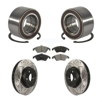 Front Bearing Drilled Slot Brake Rotor Pad Kit For Mercedes-Benz C300 E350 C350 E400 E250 KBB-101134
