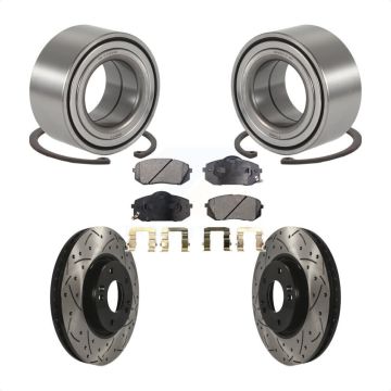 Front Wheel Bearing Coated Drill Slot Brake Rotor Pad Kit For Hyundai Tucson Kia Sportage KBB-101162