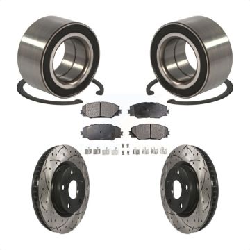 Front Wheel Bearing Coated Drill Slot Brake Rotor Pads Kit For Toyota Matrix Pontiac Vibe KBB-101170