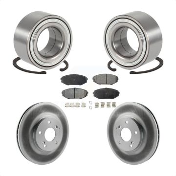 Front Wheel Bearing Coated Disc Brake Rotors And Pads Kit For 2001-2002 Acura MDX KBB-101271